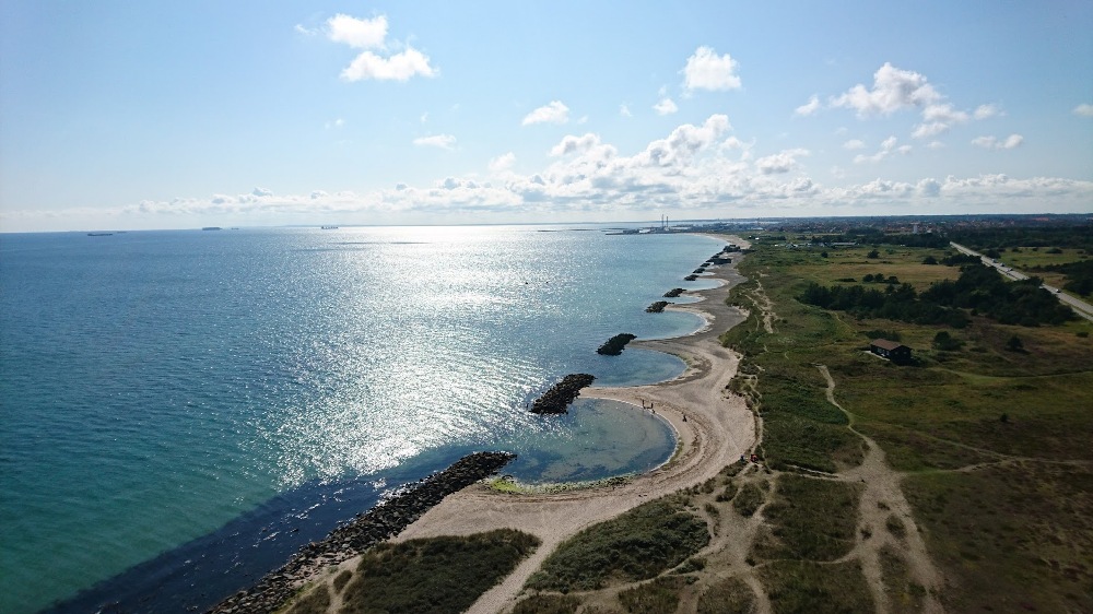 Grå fyr mod Skagen by