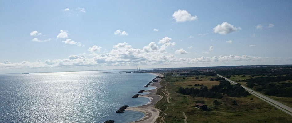 Udsigt fra det Grå Fyr Skagen set mod byen